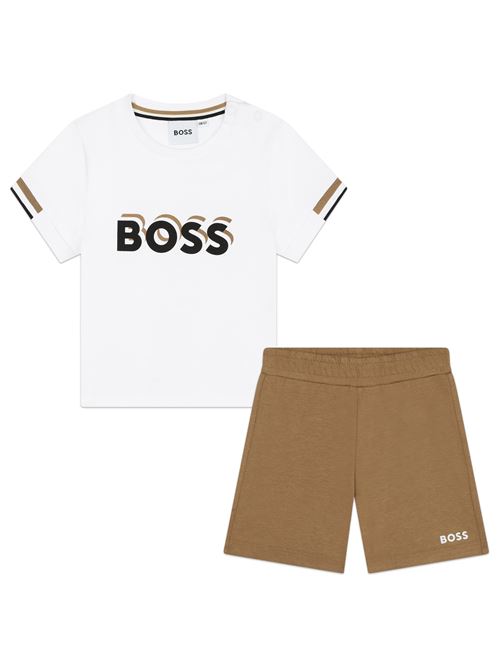 Completo t-shirt con bermuda HUGO BOSS | J50624BEIGE